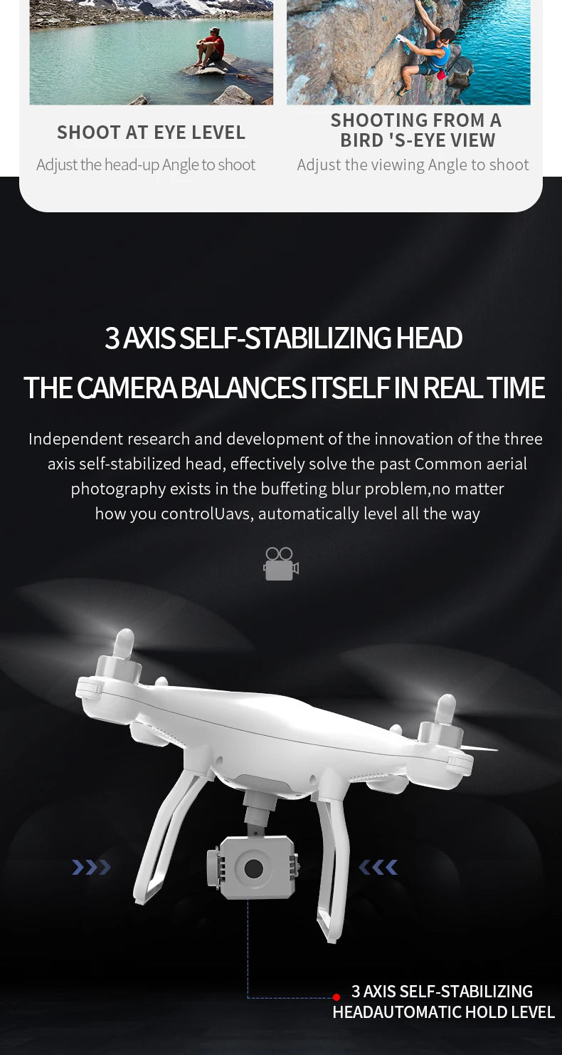 RC Drone 4K UHD camera GPS professional drone three-axis anti-shake stable RC Quadcopter VS Phantom 4 PRO Phantom 3