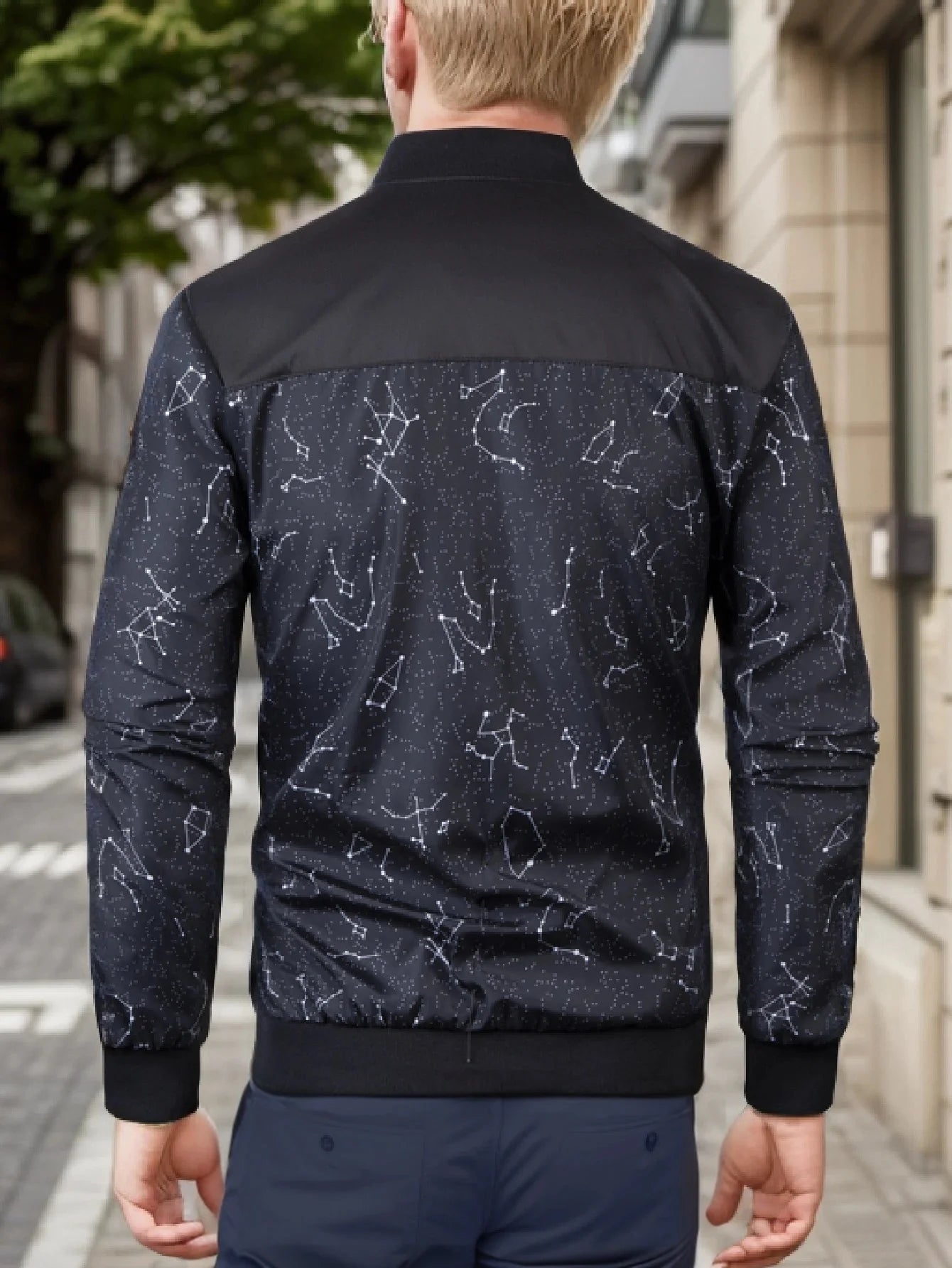 Spring and Autumn New Baseball Collar Short Loose Solid Color Jacket Men's
