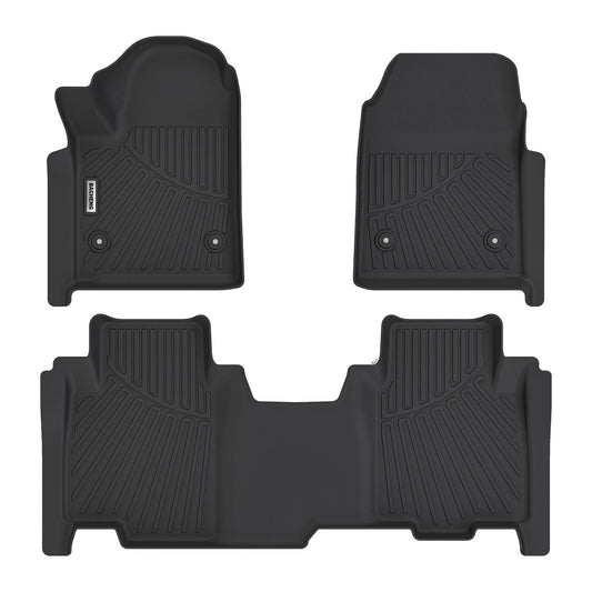 Floor Mats Compatible For 2025 Silvrado EV RST All Weather 2 Row Floor Liners Accessories-Black