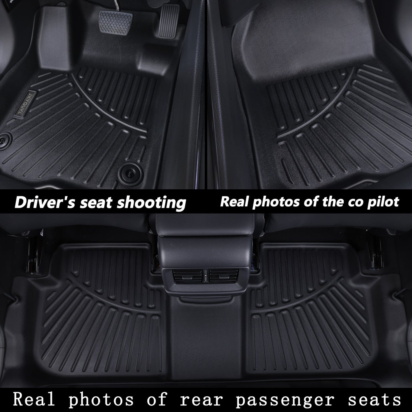 Floor Mats Compatible For 2025 Silvrado EV RST All Weather 2 Row Floor Liners Accessories-Black