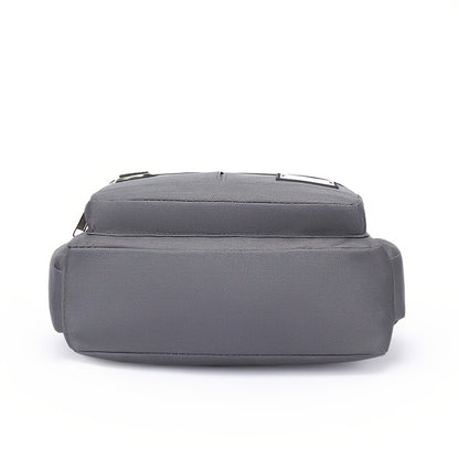 1pc Men's Portable Nylon Letter Sticker Diagonal Shoulder Bag, Mobile Phone Bag