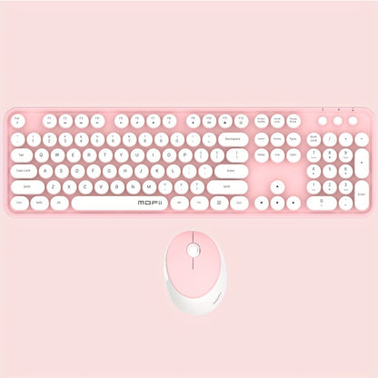 Sweet Wireless Keyboard and Mouse Combo Set - Keyboard & Mouse Combos with Solid Color, Compact Design and Wireless Connectivity for Efficient Typing and Navigation