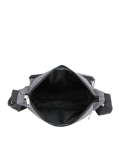 1pc Men's Portable Nylon Letter Sticker Diagonal Shoulder Bag, Mobile Phone Bag