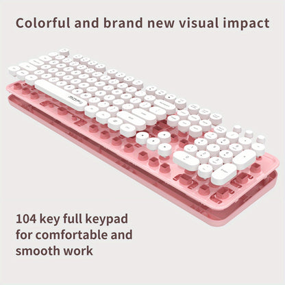 Sweet Wireless Keyboard and Mouse Combo Set - Keyboard & Mouse Combos with Solid Color, Compact Design and Wireless Connectivity for Efficient Typing and Navigation