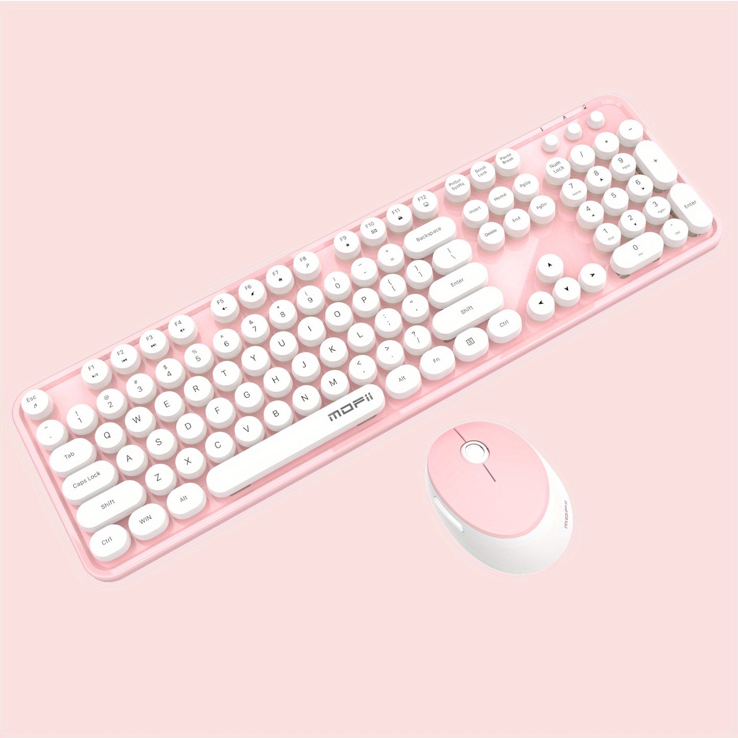 Sweet Wireless Keyboard and Mouse Combo Set - Keyboard & Mouse Combos with Solid Color, Compact Design and Wireless Connectivity for Efficient Typing and Navigation