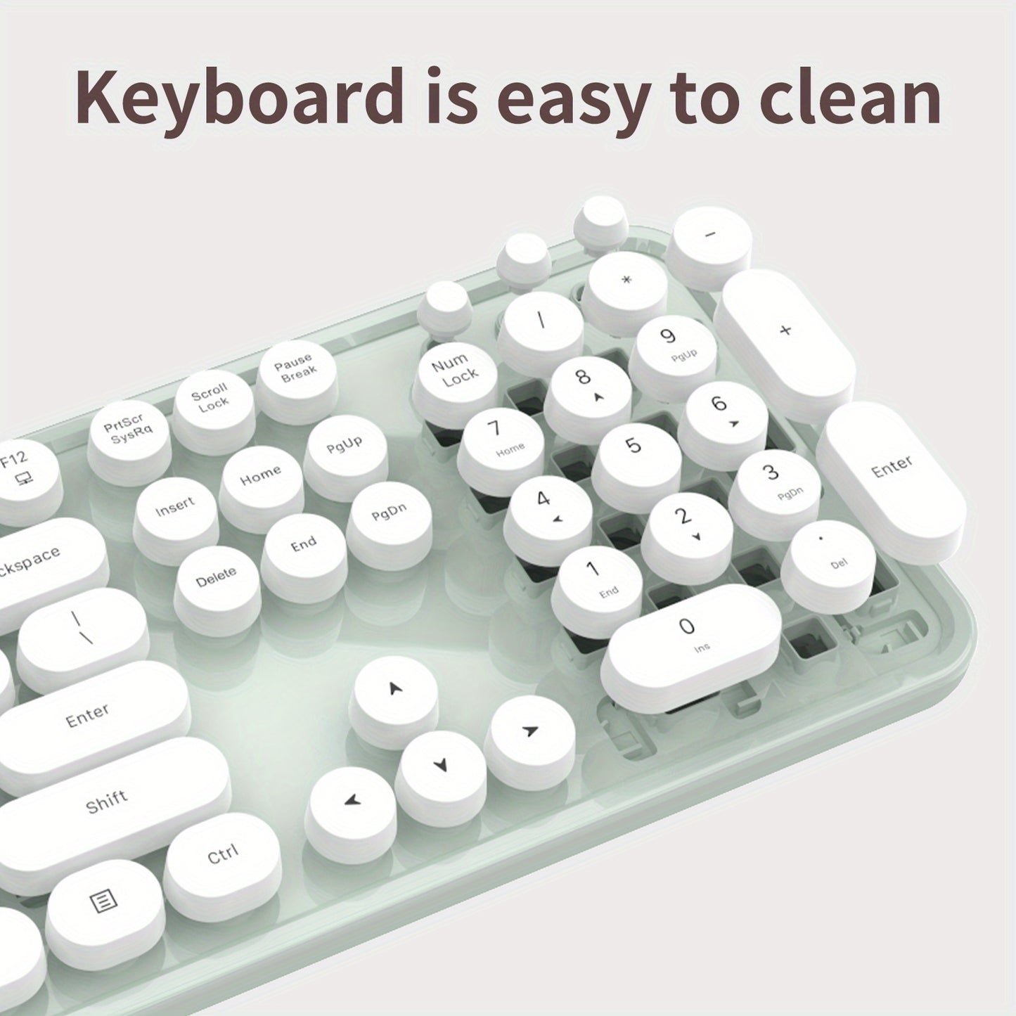 Sweet Wireless Keyboard and Mouse Combo Set - Keyboard & Mouse Combos with Solid Color, Compact Design and Wireless Connectivity for Efficient Typing and Navigation