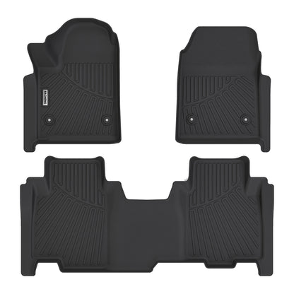 Floor Mats Compatible For 2025 Silvrado EV RST All Weather 2 Row Floor Liners Accessories-Black