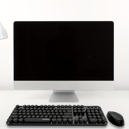 Sweet Wireless Keyboard and Mouse Combo Set - Keyboard & Mouse Combos with Solid Color, Compact Design and Wireless Connectivity for Efficient Typing and Navigation