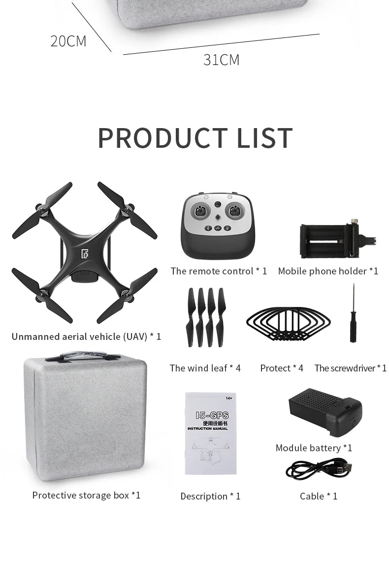 RC Drone 4K UHD camera GPS professional drone three-axis anti-shake stable RC Quadcopter VS Phantom 4 PRO Phantom 3