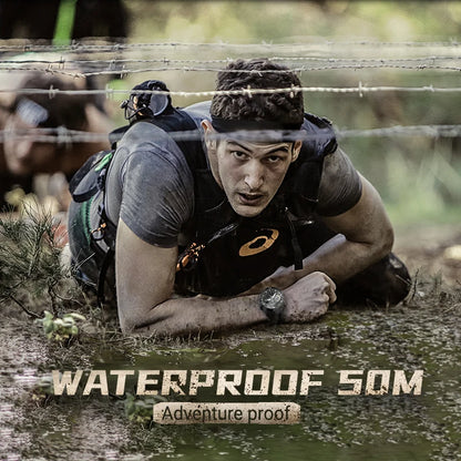 NORTH EDGE Mens Smart Watch World Time Clock Countdown Speed Stopwatch Male's Military Army Smartwatches Swimming Waterproof 50m