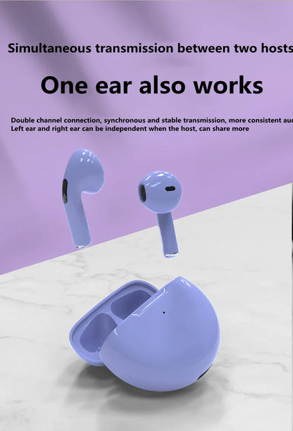 Pro 6 TWS Bluetooth Earphones Wireless Bluetooth Headset Noise Cancelling Earbuds with Mic Pro6 Wireless Headphones for IPhone