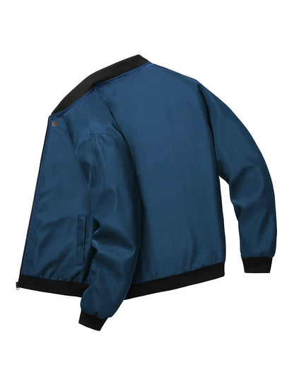Spring and Autumn New Baseball Collar Short Loose Solid Color Jacket Men's