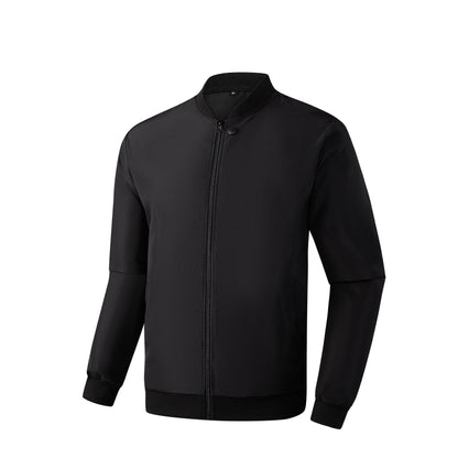 Spring and Autumn New Baseball Collar Short Loose Solid Color Jacket Men's
