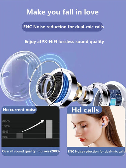 Pro 6 TWS Bluetooth Earphones Wireless Bluetooth Headset Noise Cancelling Earbuds with Mic Pro6 Wireless Headphones for IPhone