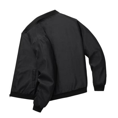 Spring and Autumn New Baseball Collar Short Loose Solid Color Jacket Men's