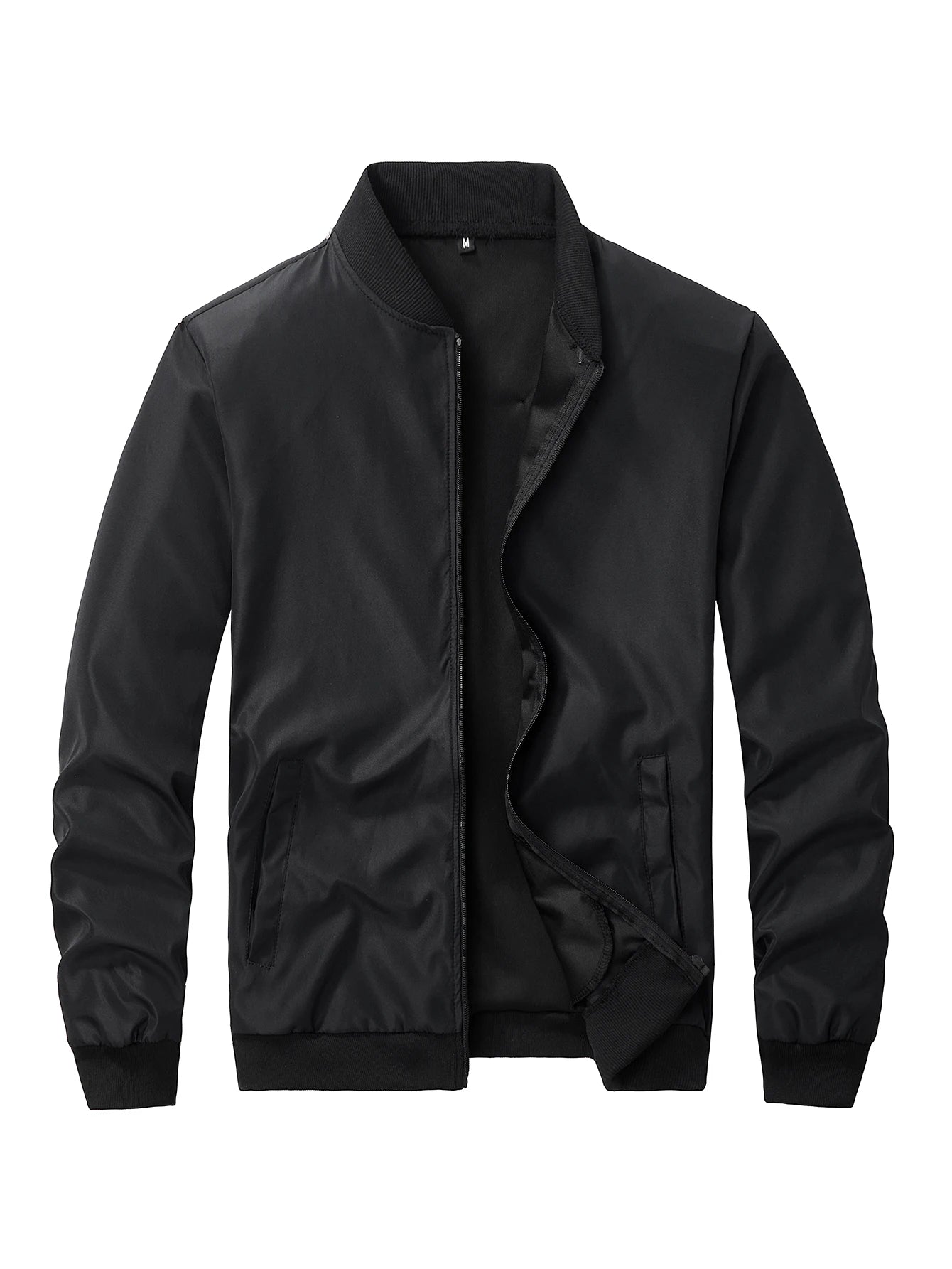 Spring and Autumn New Baseball Collar Short Loose Solid Color Jacket Men's
