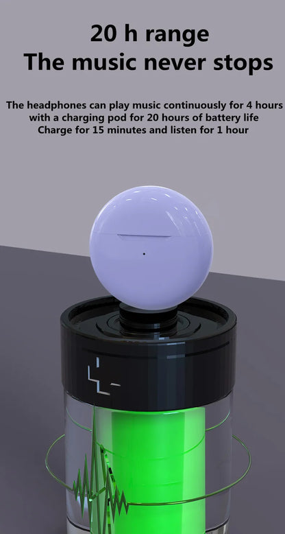 Pro 6 TWS Bluetooth Earphones Wireless Bluetooth Headset Noise Cancelling Earbuds with Mic Pro6 Wireless Headphones for IPhone
