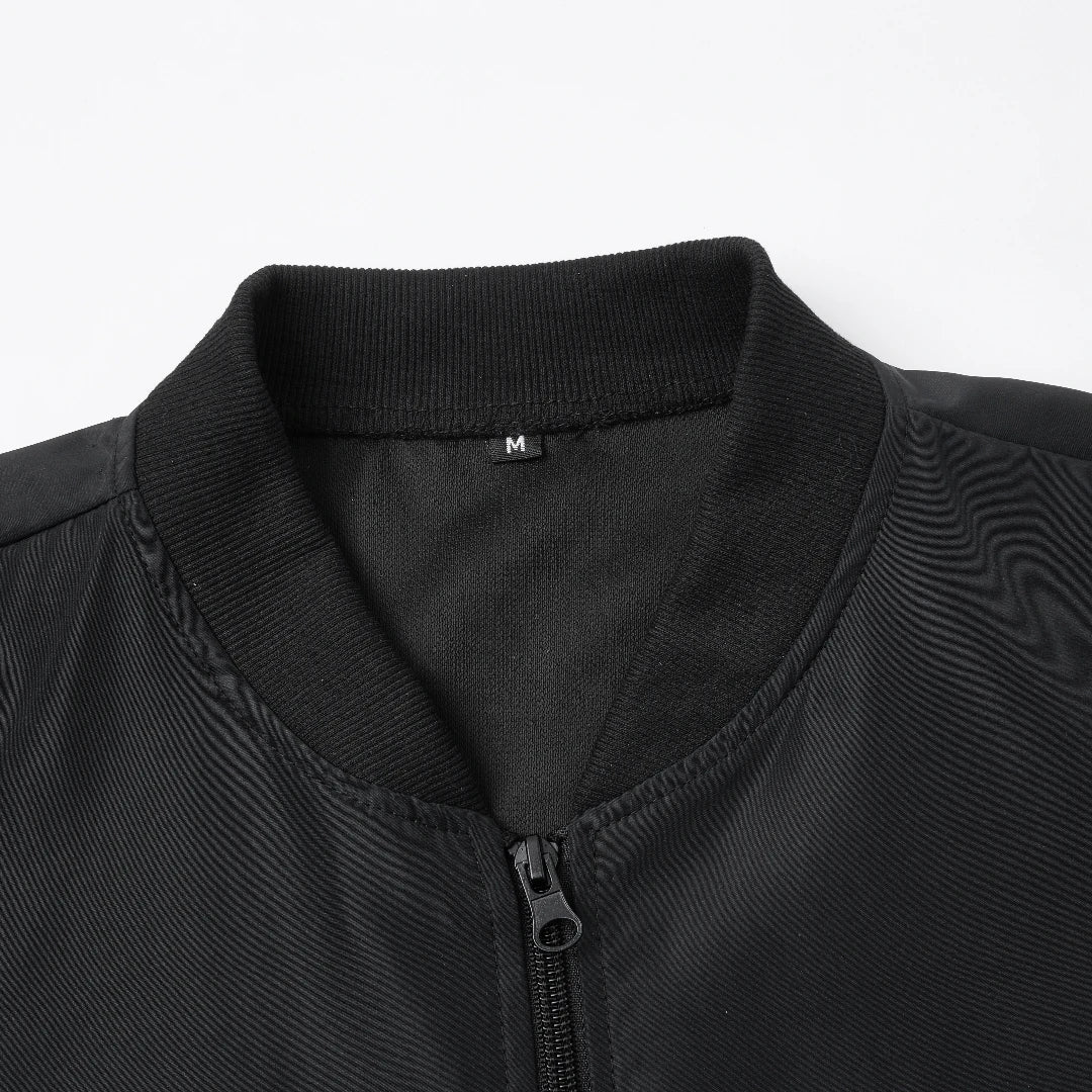Spring and Autumn New Baseball Collar Short Loose Solid Color Jacket Men's
