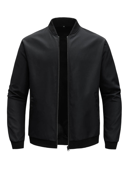 Spring and Autumn New Baseball Collar Short Loose Solid Color Jacket Men's