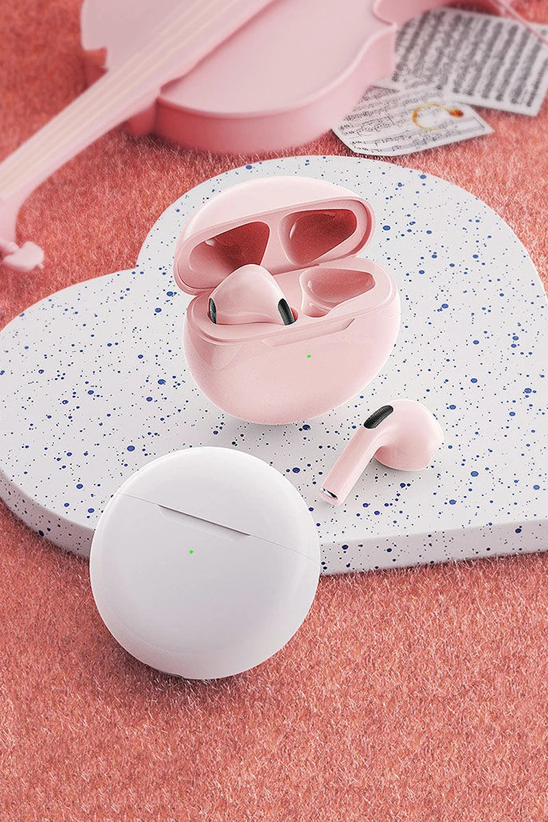 Pro 6 TWS Bluetooth Earphones Wireless Bluetooth Headset Noise Cancelling Earbuds with Mic Pro6 Wireless Headphones for IPhone