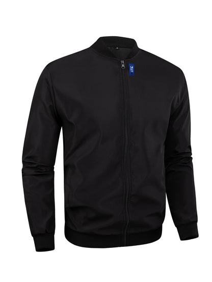 Spring and Autumn New Baseball Collar Short Loose Solid Color Jacket Men's