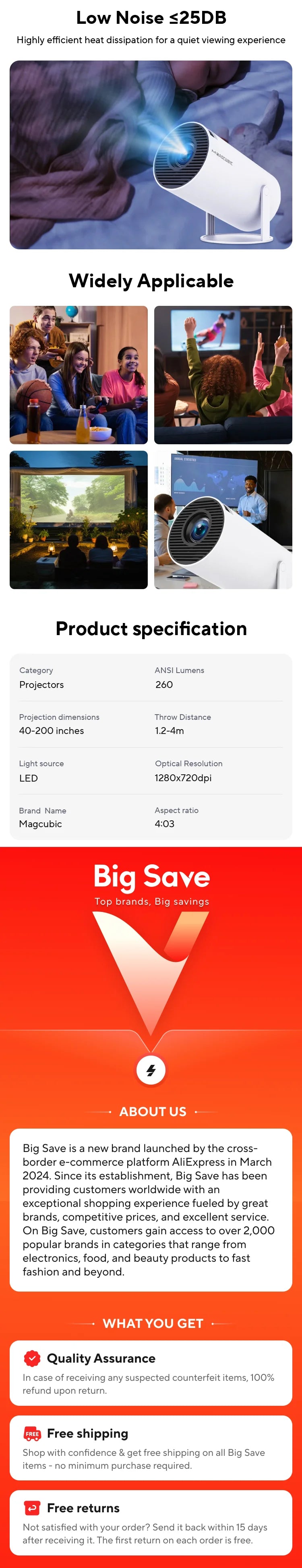 Magcubic Projector HY300 Pro 4K Android 11 Dual Wifi6 260ANSI Allwinner H713 BT5.0 1080P 1280*720P Home Cinema Outdoor Projetor