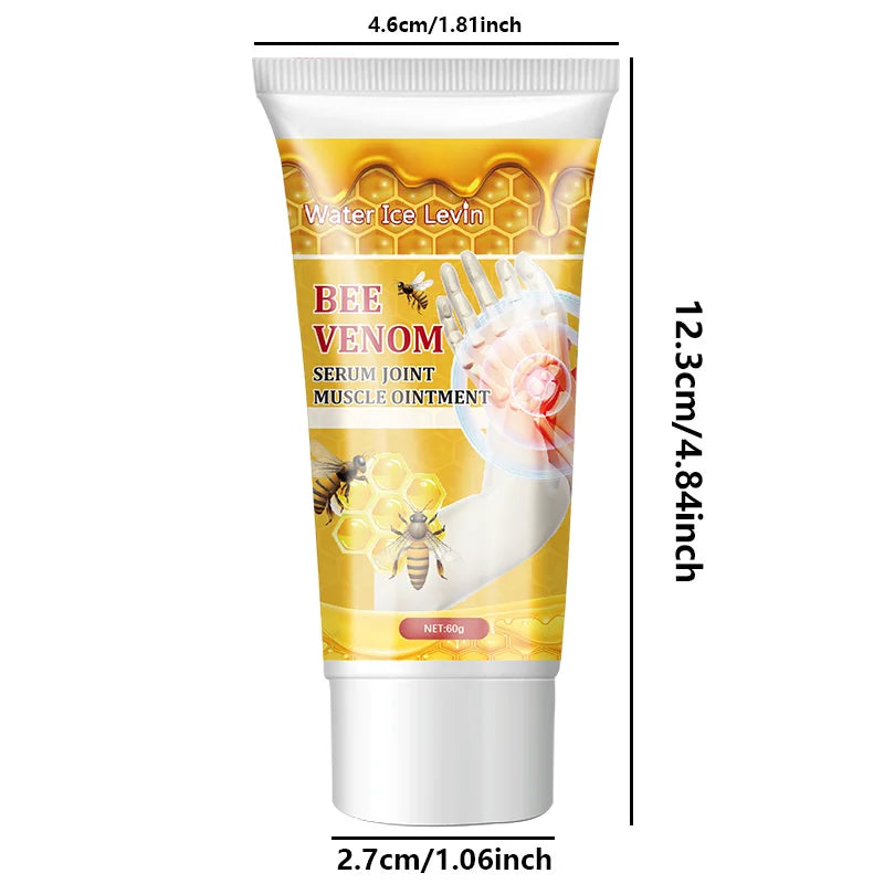Bee Venom Joint Cream - Hypoallergenic Soothing Moisturizing Lotion with Honey and Collagen Fresh Scent for All Skin Types