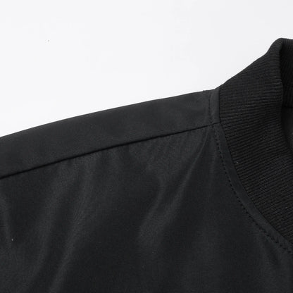 Spring and Autumn New Baseball Collar Short Loose Solid Color Jacket Men's