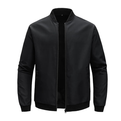 Spring and Autumn New Baseball Collar Short Loose Solid Color Jacket Men's