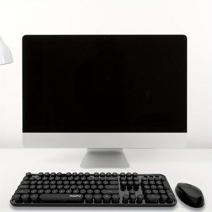 Sweet Wireless Keyboard and Mouse Combo Set - Keyboard & Mouse Combos with Solid Color, Compact Design and Wireless Connectivity for Efficient Typing and Navigation