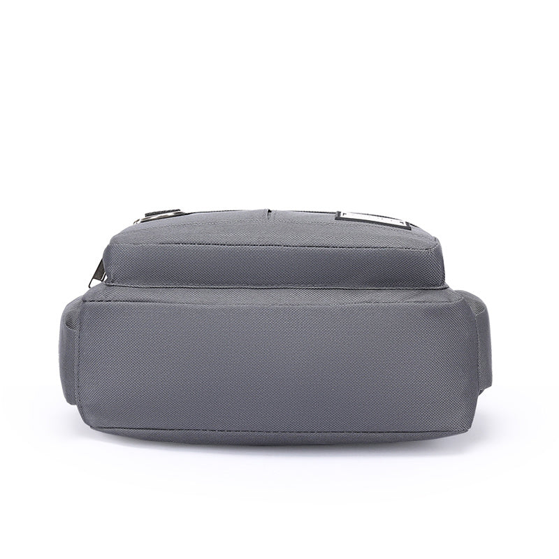 1pc Men's Portable Nylon Letter Sticker Diagonal Shoulder Bag, Mobile Phone Bag