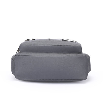1pc Men's Portable Nylon Letter Sticker Diagonal Shoulder Bag, Mobile Phone Bag